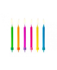 Glatte farbige Geburtstagskerzen 6,5 cm