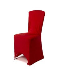 Stuhlbezug aus Lycra mit roter Schleife