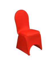 Stuhlbezug aus Lycra mit roter Schleife
