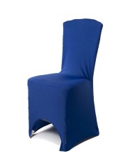 Königsblauer Lycra-Stuhlbezug mit Schleife