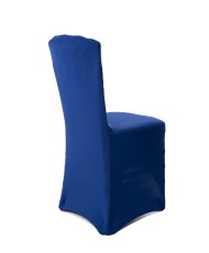 Königsblauer Lycra-Stuhlbezug mit Schleife