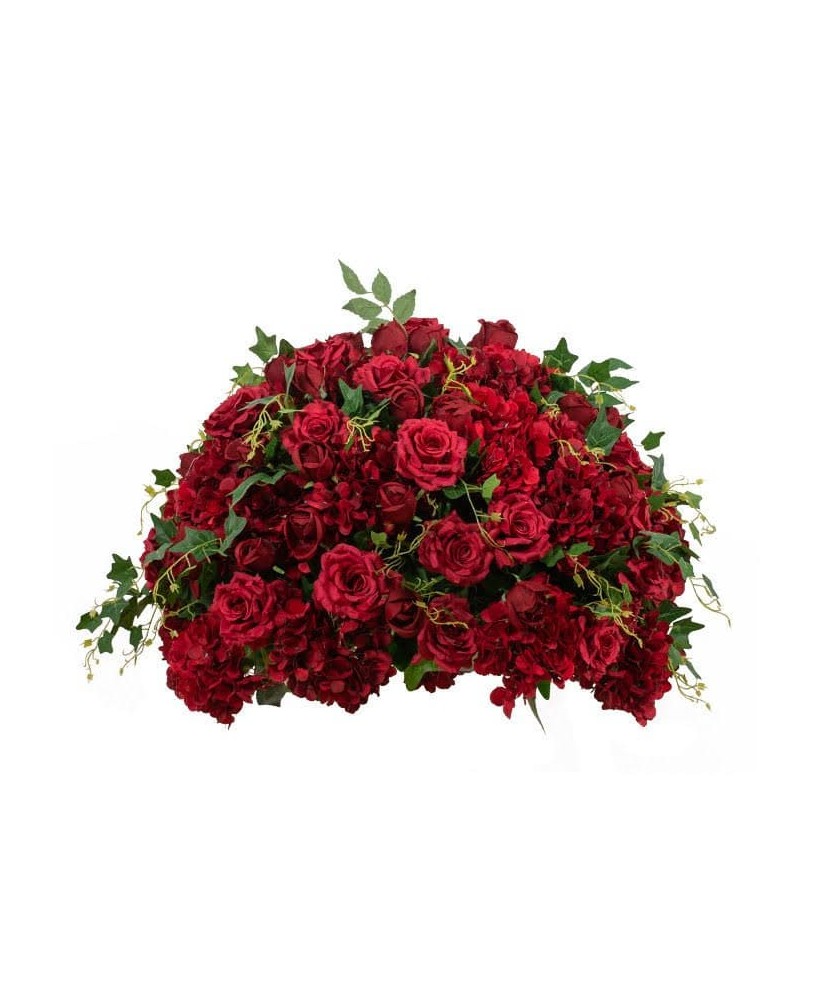 Halbkugel aus Kunstblumen Rot 50 cm ROSA