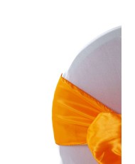 Orange Satin-Stuhlschärpe 20*260cm x 10 Stk