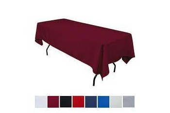 Einfarbige rechteckige Tischdecke